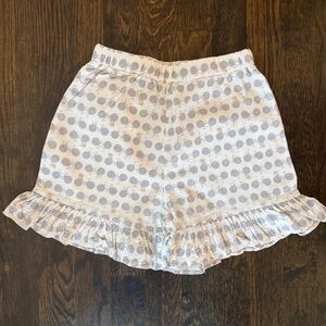 Hannah Kate White and Gray Ruffle Shorts
